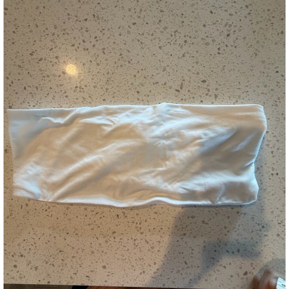 Naked Wardrobe White Bandeau Tube Top M